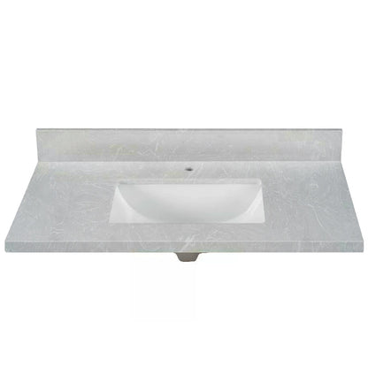 Cloudy Grey Engineered Marble Vanity Top