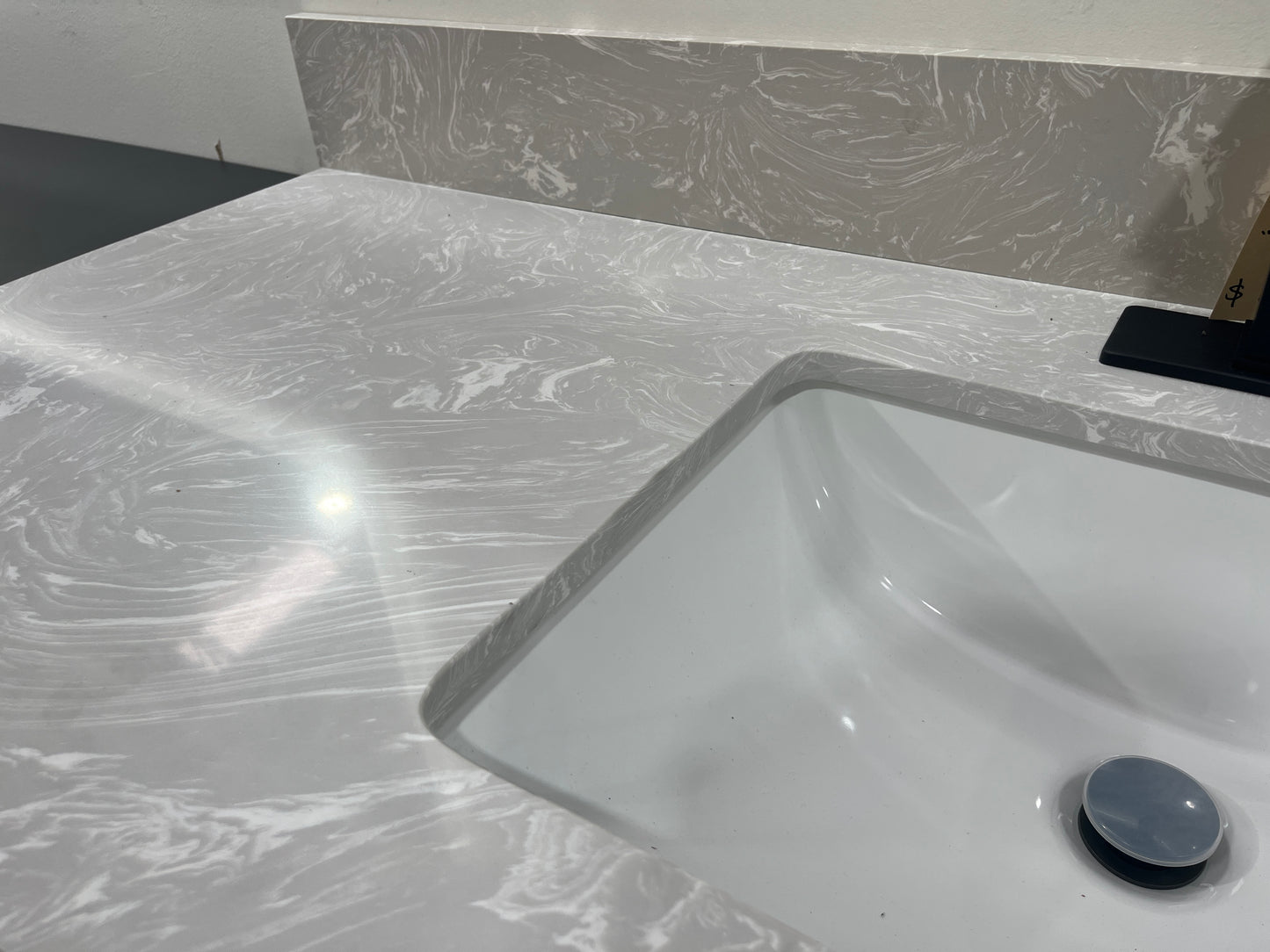 Cloudy Grey Engineered Marble Vanity Top