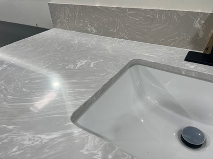 Cloudy Grey Engineered Marble Vanity Top