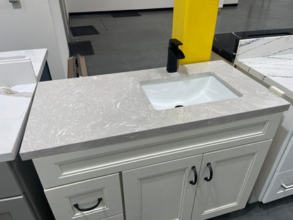 Cloudy Grey Engineered Marble Vanity Top