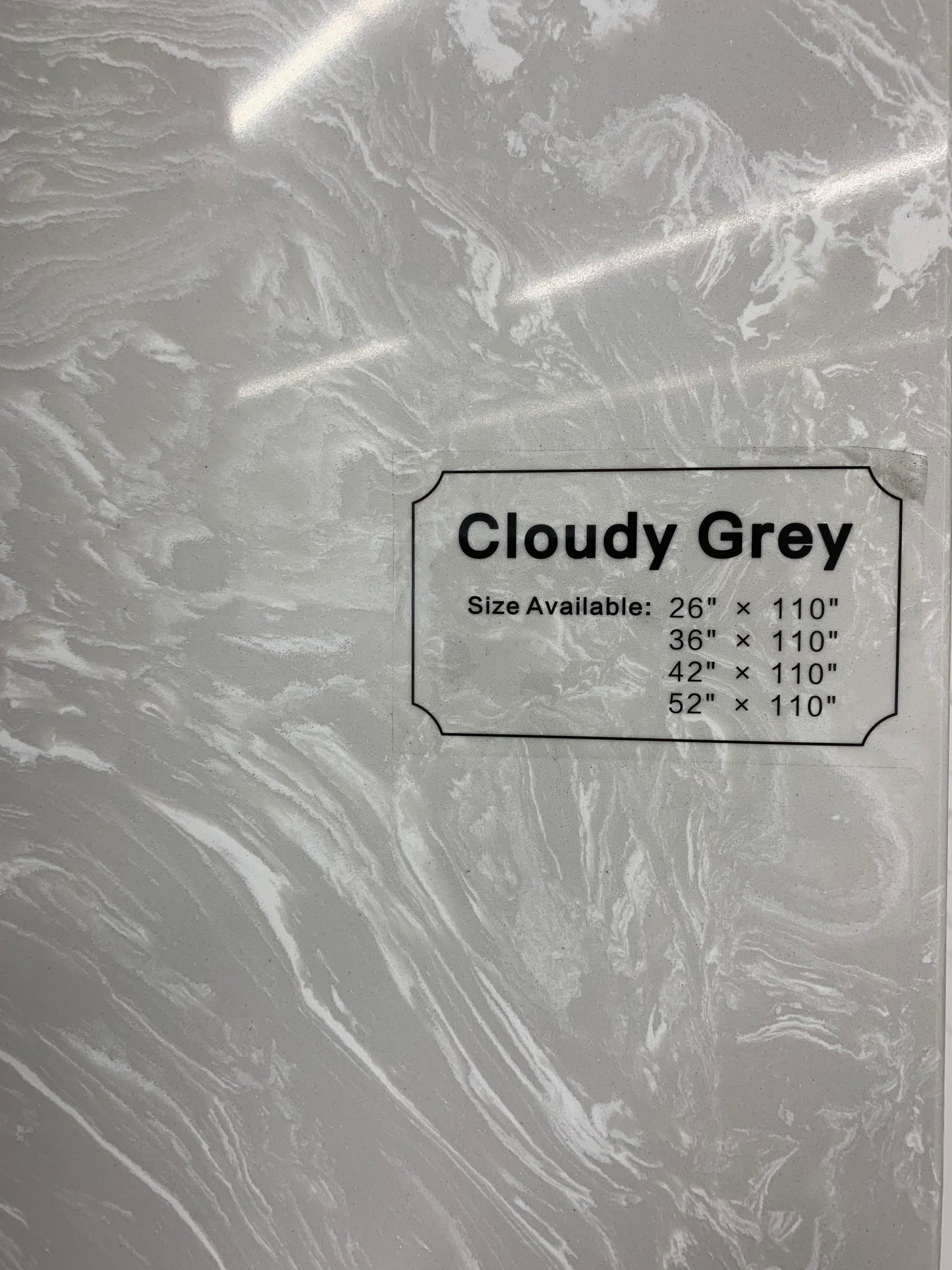 Cloudy Grey Engineered Marble Vanity Top