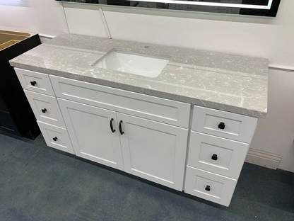 Cloudy Grey Engineered Marble Vanity Top