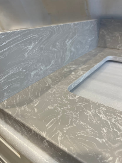 Cloudy Grey Engineered Marble Vanity Top