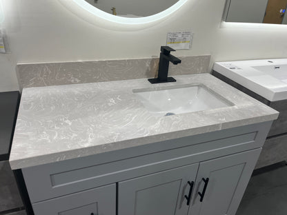 Cloudy Grey Engineered Marble Vanity Top