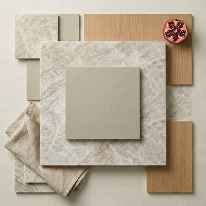 LX-Amber Mahal Printed Surface Quartz Slab