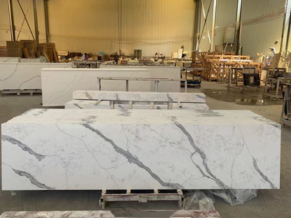 LX-Ashen Cascade Quartz Slab