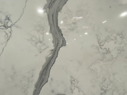 LX-Ashen Cascade Quartz Slab