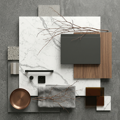 LX-Ashen Cascade Quartz Slab