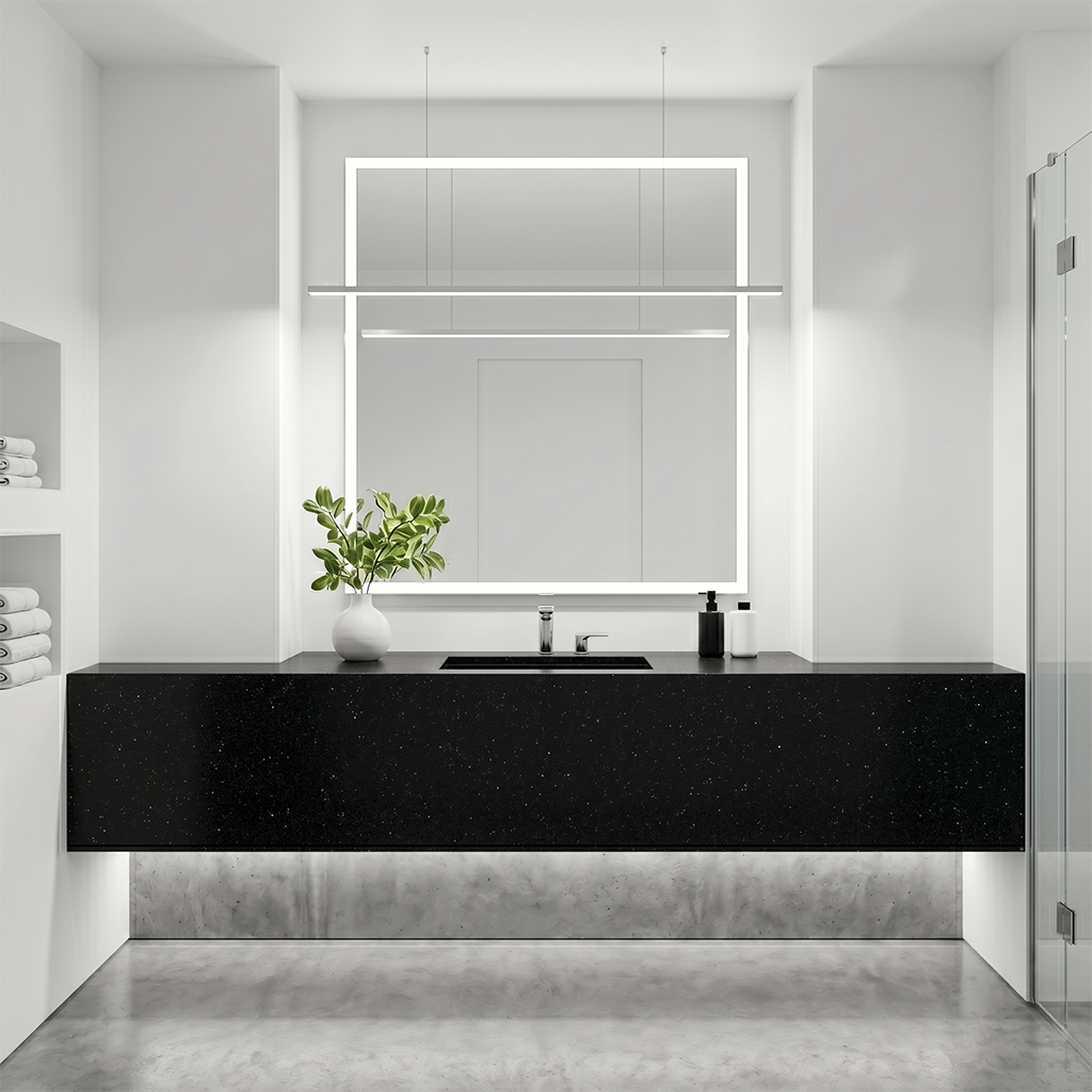 LX-Black Diamond Quartz Slab