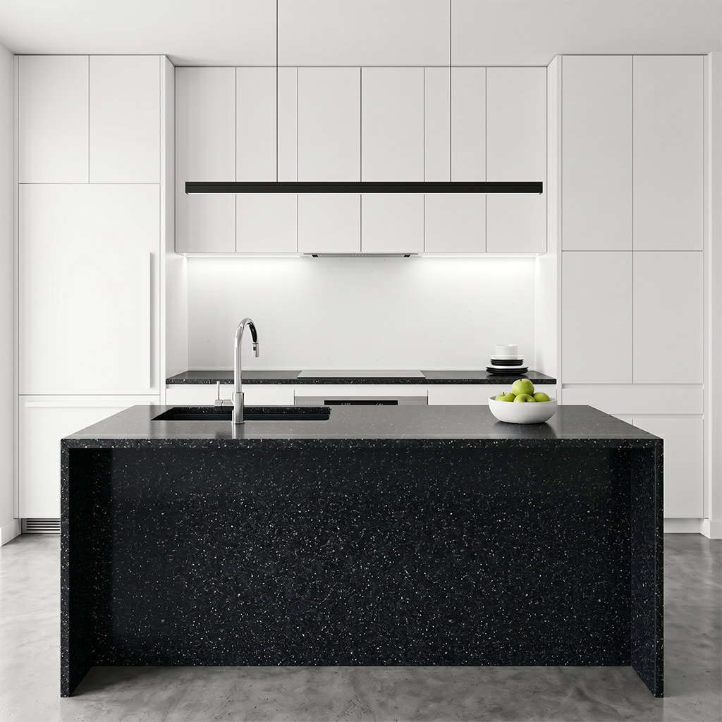 LX-Black Diamond Quartz Slab