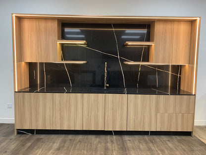 LX-Black Marquina Quartz Slab