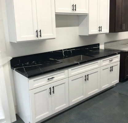 LX-Black Marquina Quartz Slab
