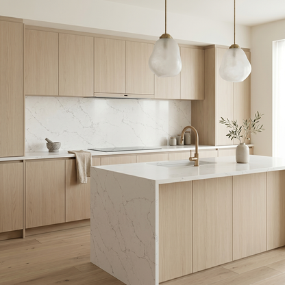 LX-Calacatta Airy Quartz Slab