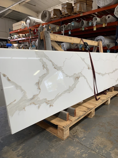 LX-Calacatta Gold Quartz Slab