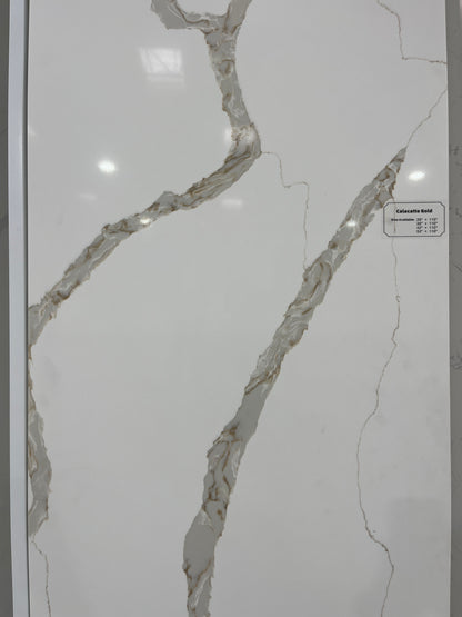 LX-Calacatta Gold Quartz Slab