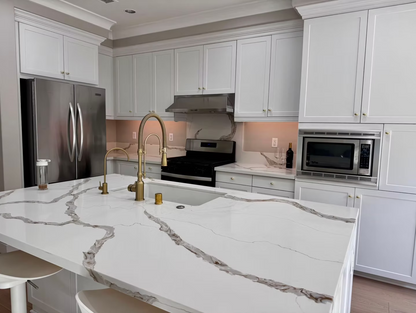 LX-Calacatta Gold Quartz Slab