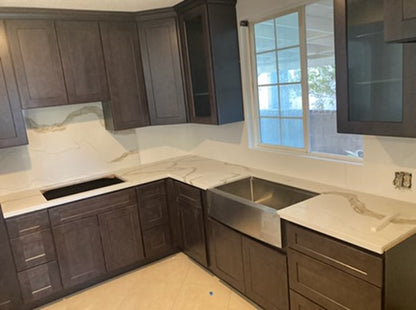 LX-Calacatta Gold Quartz Slab