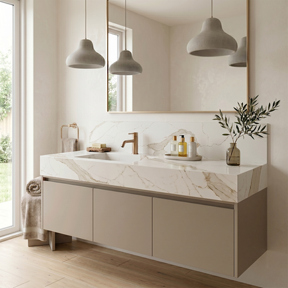 LX-Calacatta Gold Quartz Slab