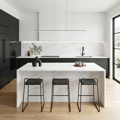 LX-Calacatta Snowridge Quartz Slab