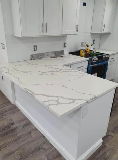 LX-Calacatta White Quartz Slab