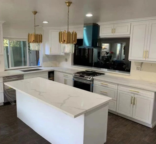 LX-Calacatta White Quartz Slab