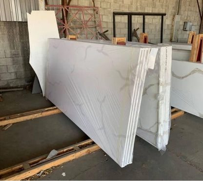 LX-Calacatta White Quartz Slab