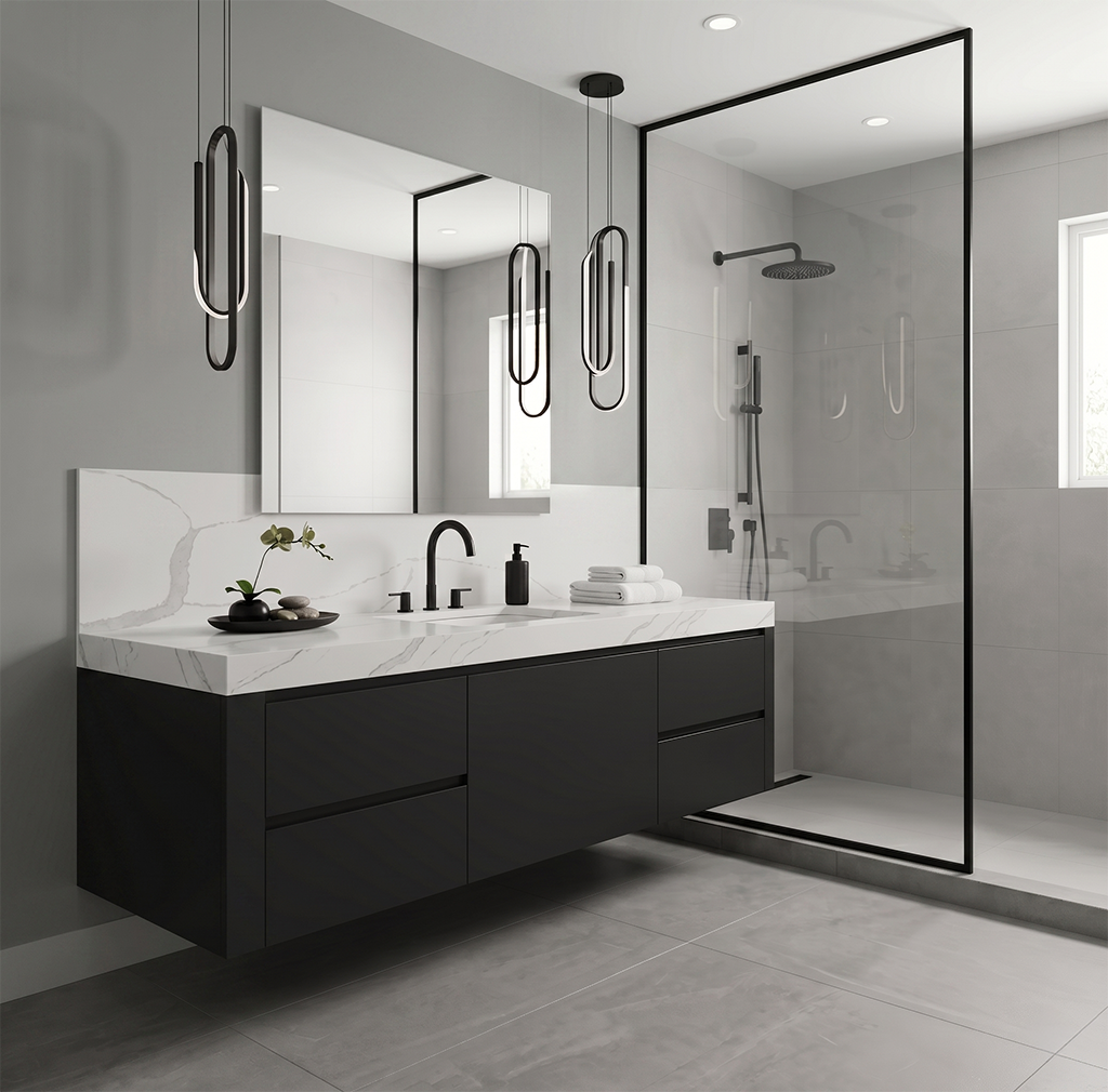 LX-Calacatta White Quartz Slab