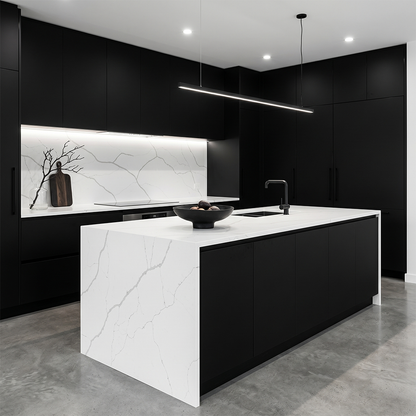 LX-Calacatte Breeze Quartz Slab
