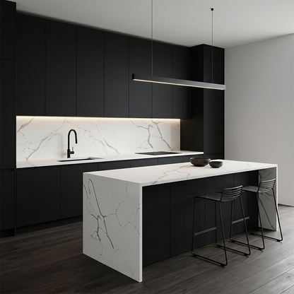 LX-Calacatte Everflow Quartz Slab
