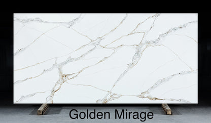 LX-Golden Mirage Quartz Slab