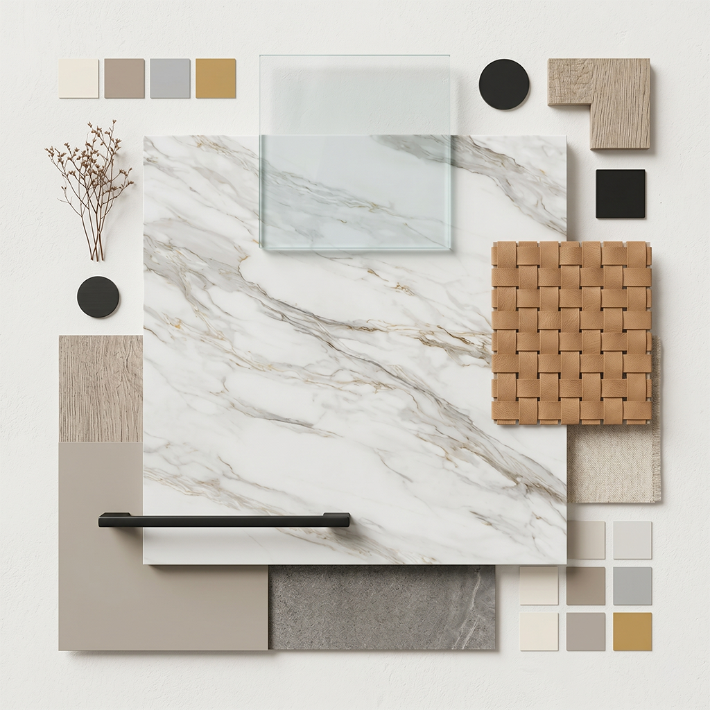 LX-Golden Serenity Printed Surface Quartz Slab
