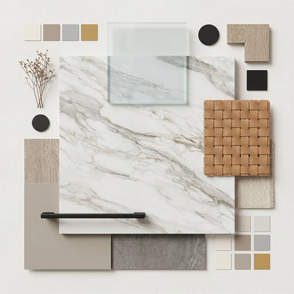 LX-Golden Serenity Printed Surface Quartz Slab