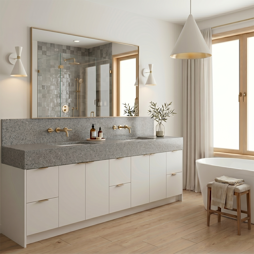 LX-Grey Diamond Quartz Slab