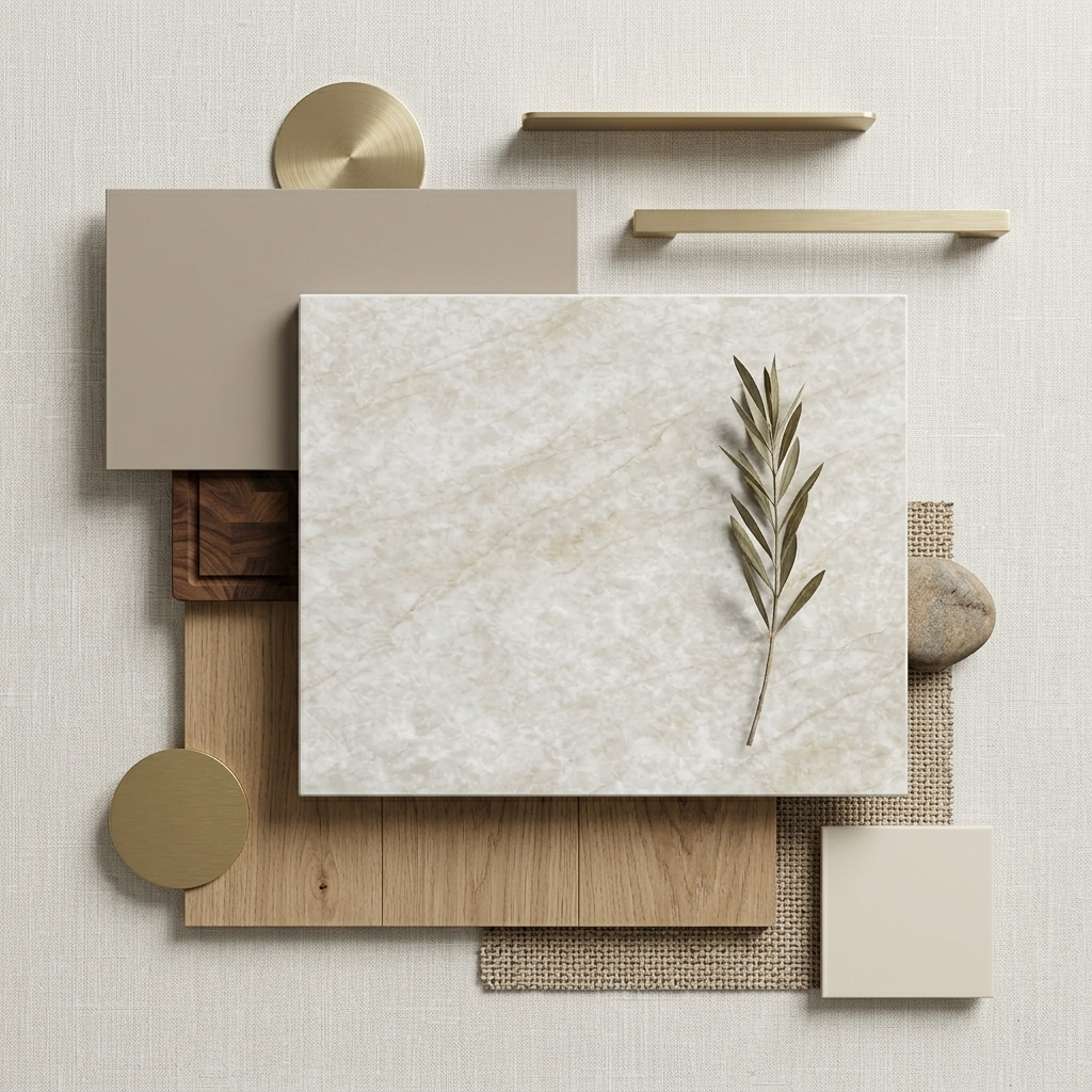 LX-Ivory Mahal Printed Surface Quartz Slab