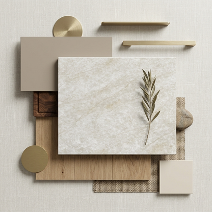 LX-Ivory Mahal Printed Surface Quartz Slab