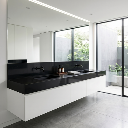 LX-Pure Black Quartz Slab