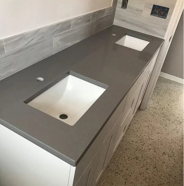 LX-Pure Grey Quartz Slab