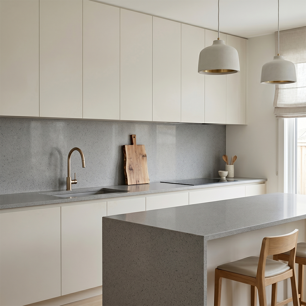 LX-Pure Grey Quartz Slab