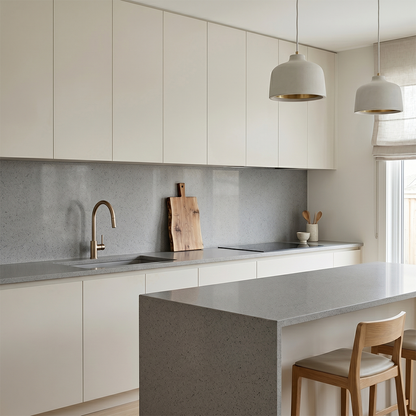 LX-Pure Grey Quartz Slab