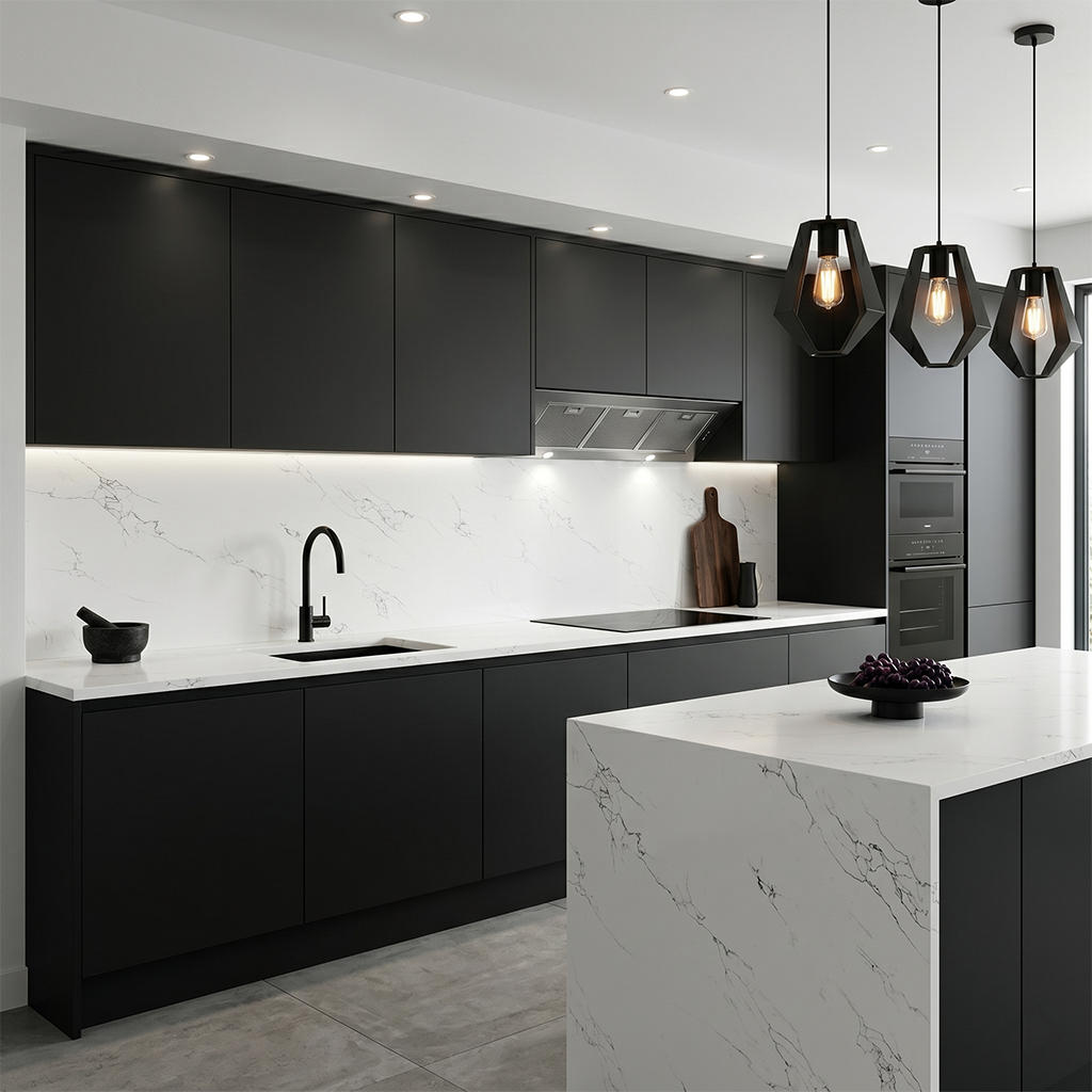 LX-Shadow Flow Quartz Slab
