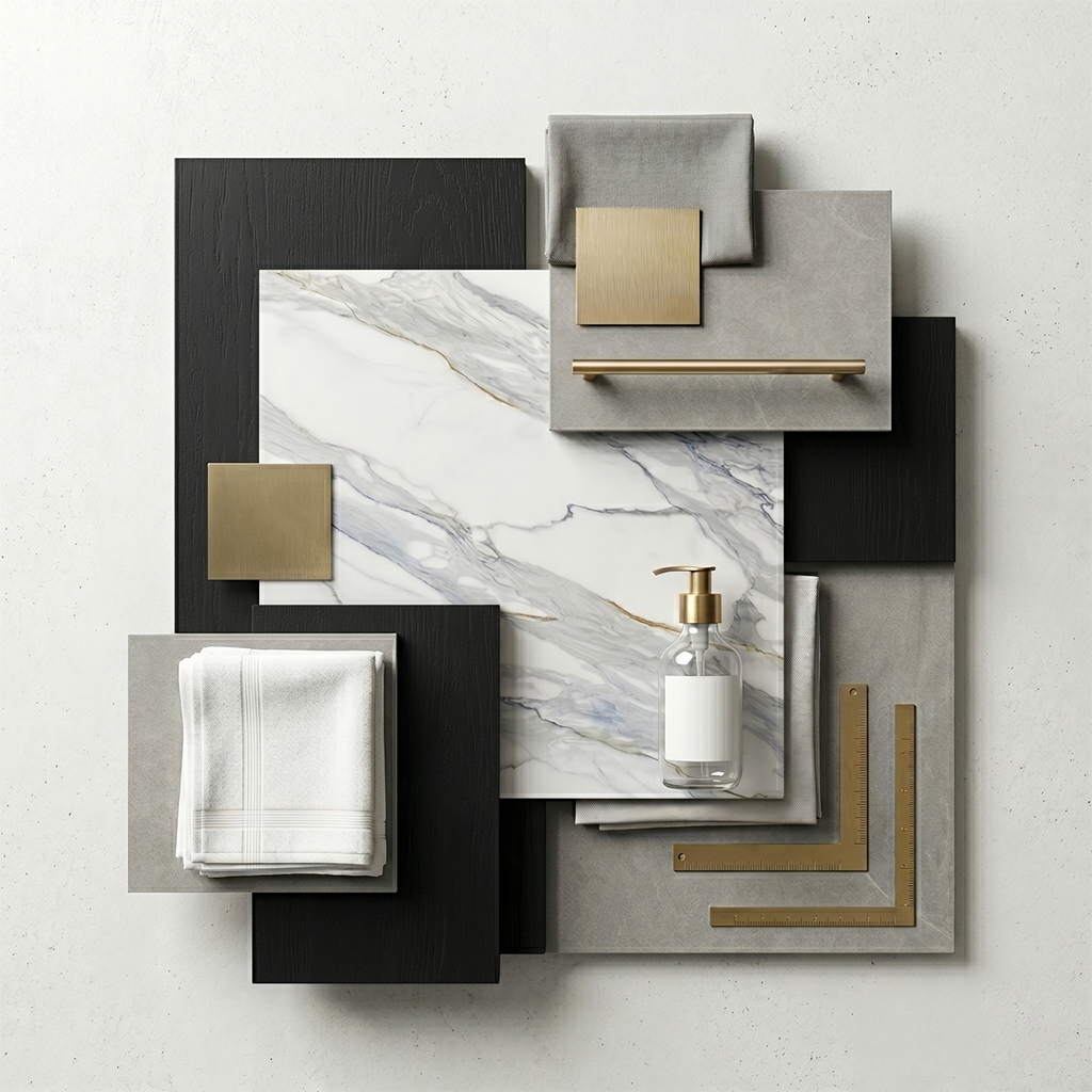 LX-Silver Crest Printed Surface Quartz Slab