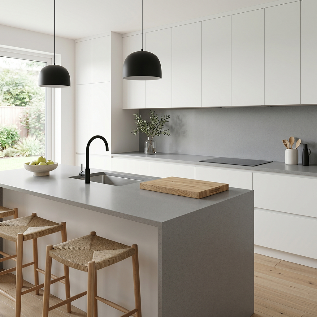 LX-Smoke Grey Quartz Slab