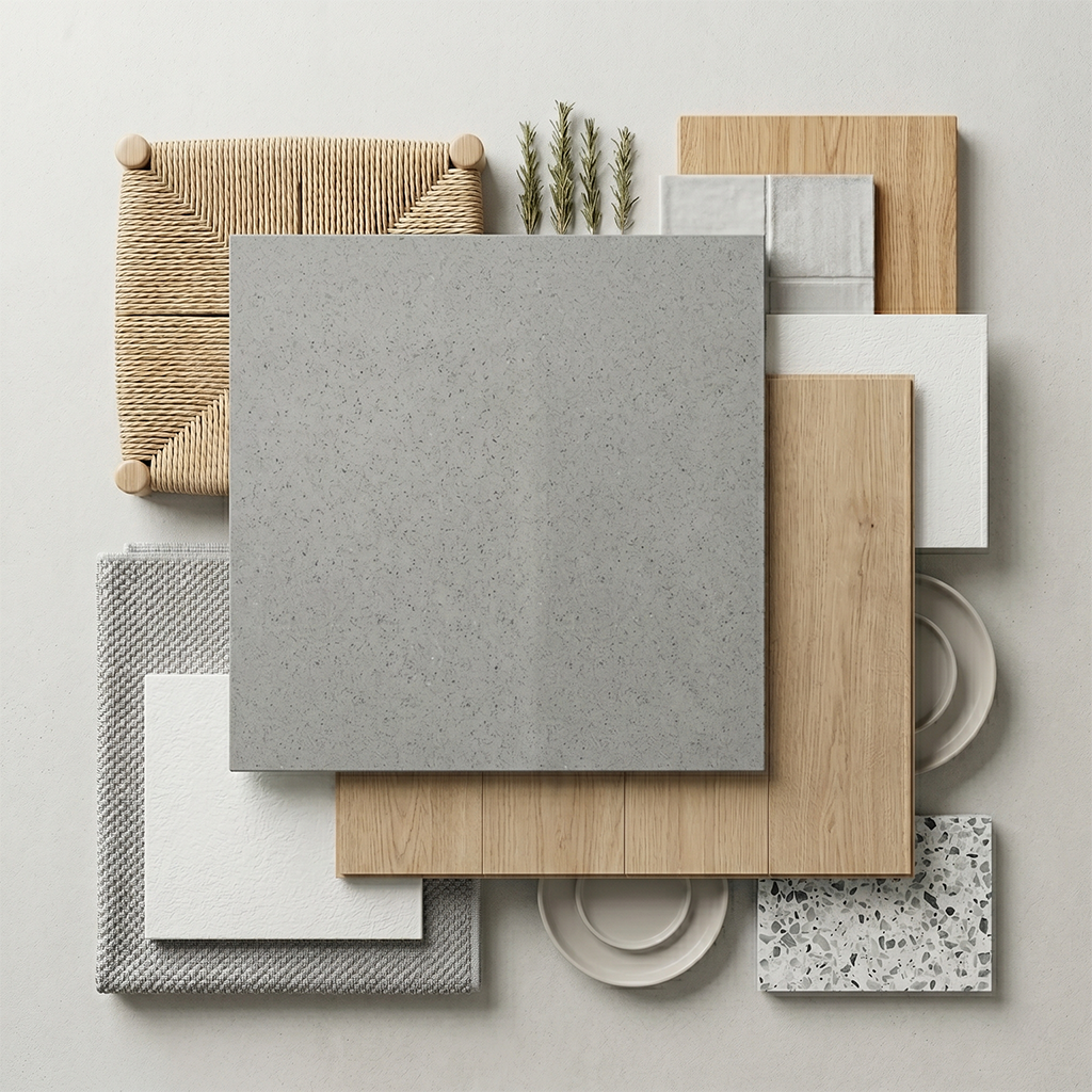 LX-Smoke Grey Quartz Slab