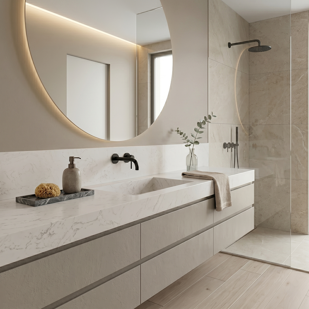 LX-White Carrara Engineered Marble Slab