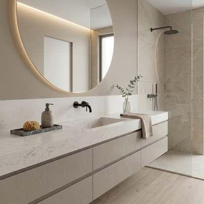 LX-White Carrara Engineered Marble Slab