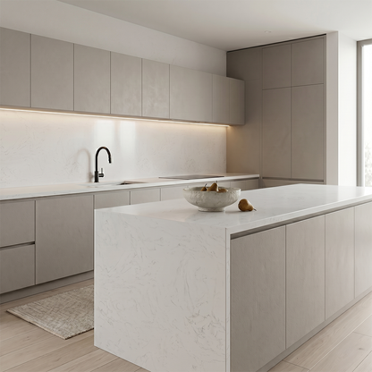 LX-White Carrara Engineered Marble Slab