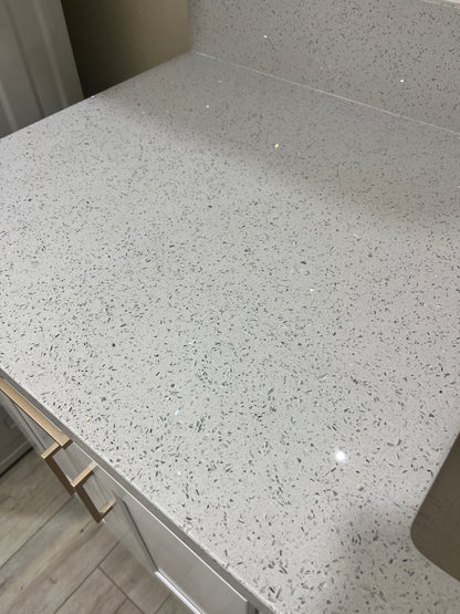 LX-White Diamond Quartz Slab