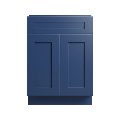 RTA Blue Shaker 24" Freestanding Bathroom Vanity Sink Base