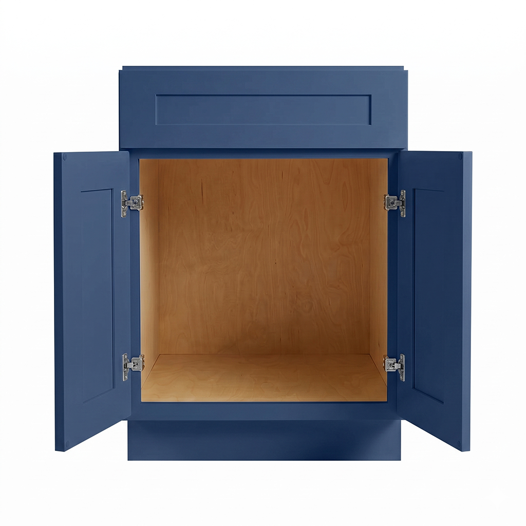 RTA Blue Shaker 24" Freestanding Bathroom Vanity Sink Base