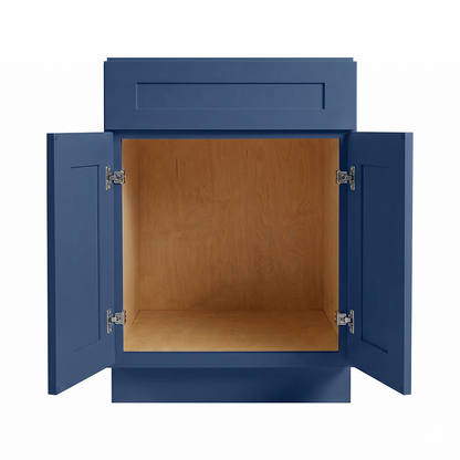 RTA Blue Shaker 24" Freestanding Bathroom Vanity Sink Base